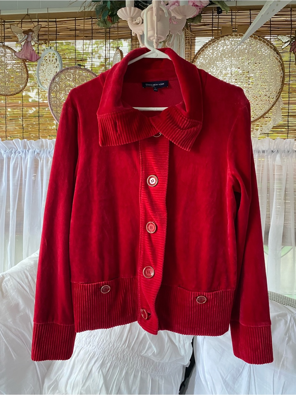 Jones New York Velour Cardigan